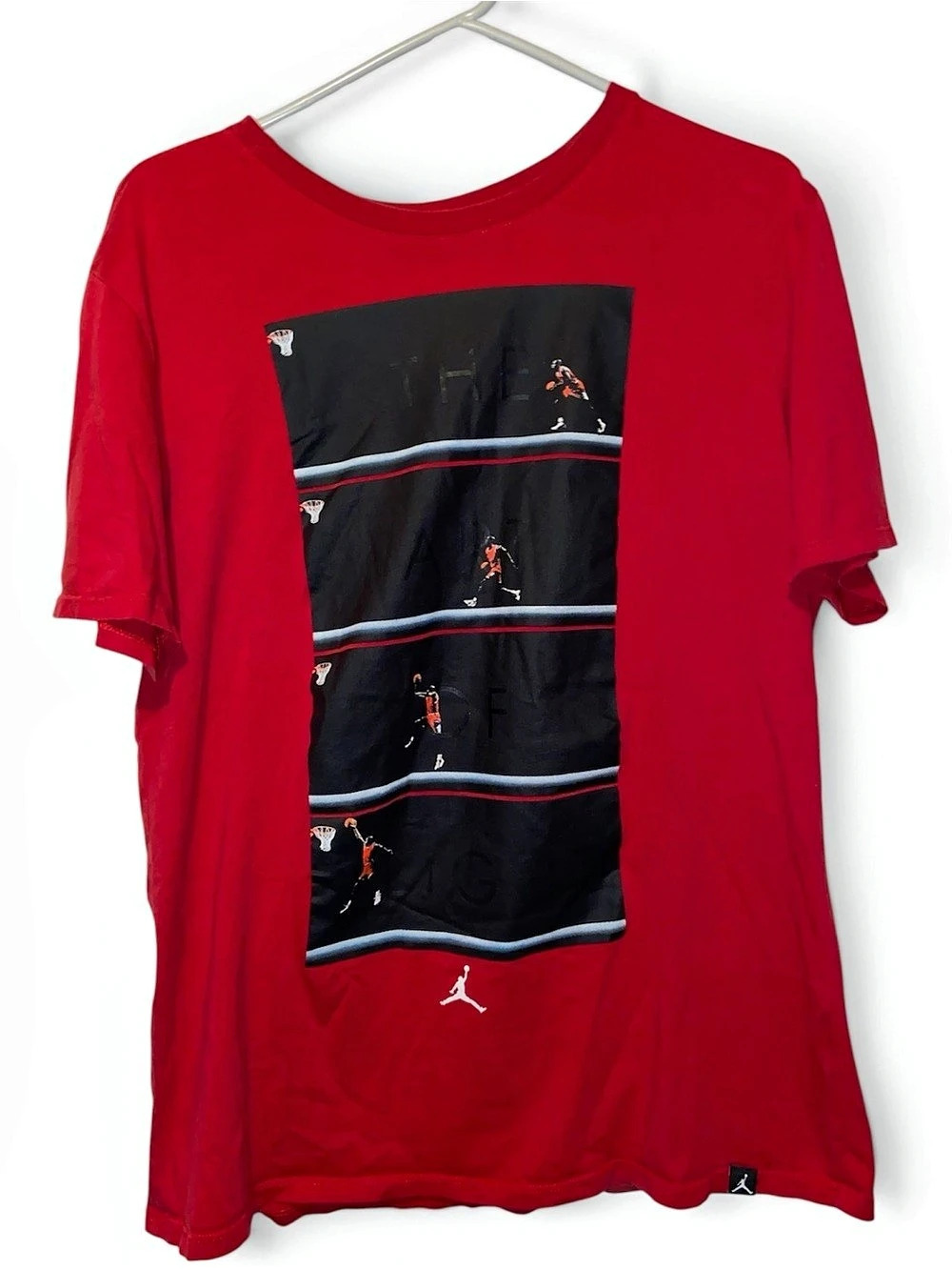 Jordan The Art of Flight T-Shirt Red & Black Graphic Tee